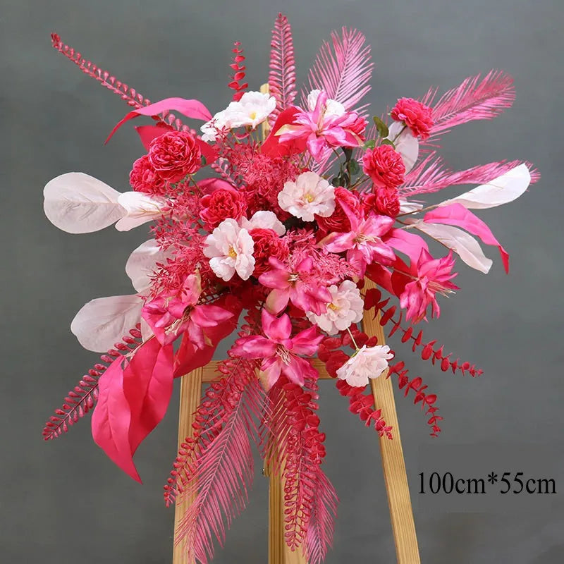 Fleurs Artificielles Arche Mariage Fuchsia — vue 5