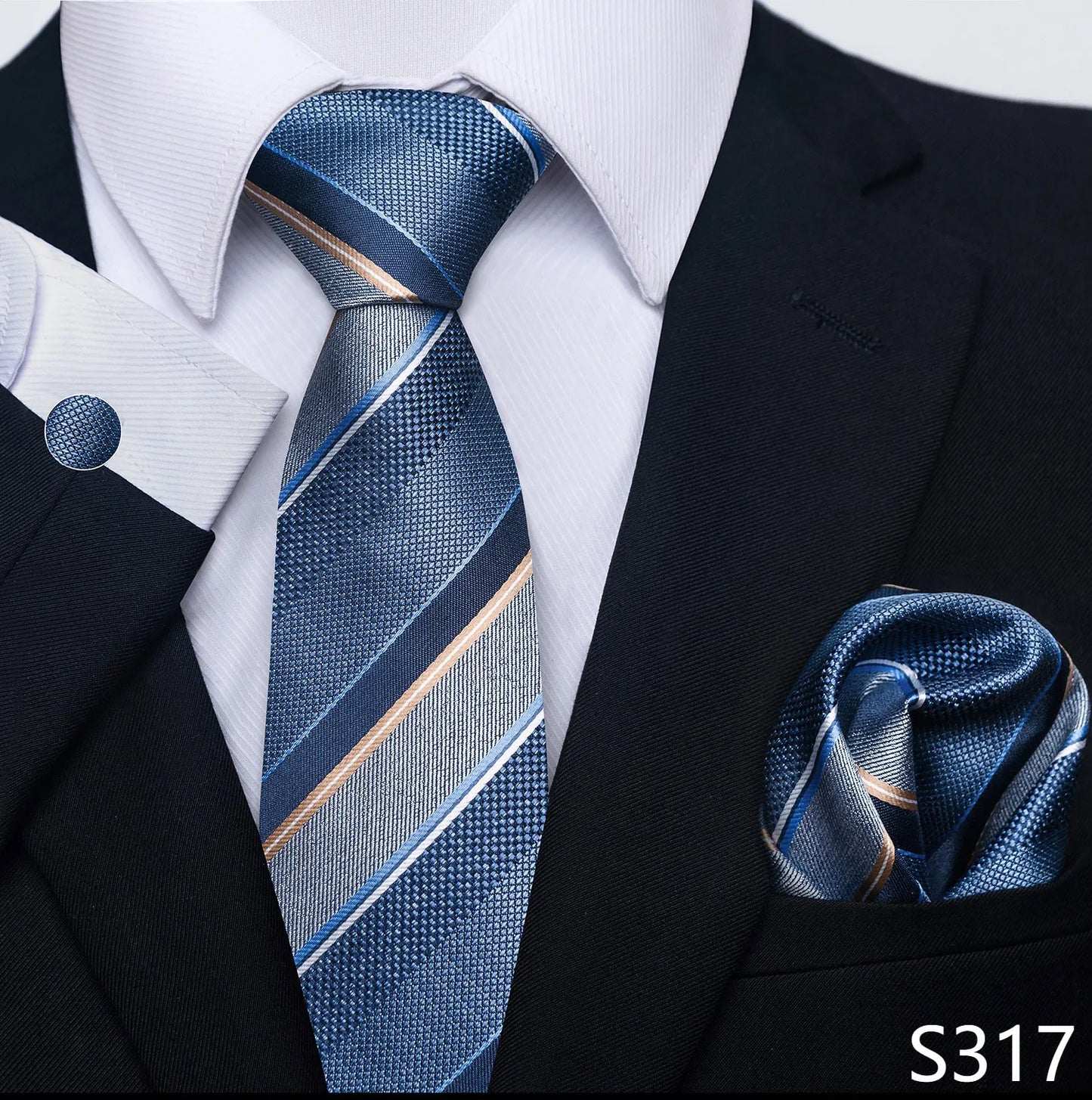 Coffret cravate mariage homme et pochette