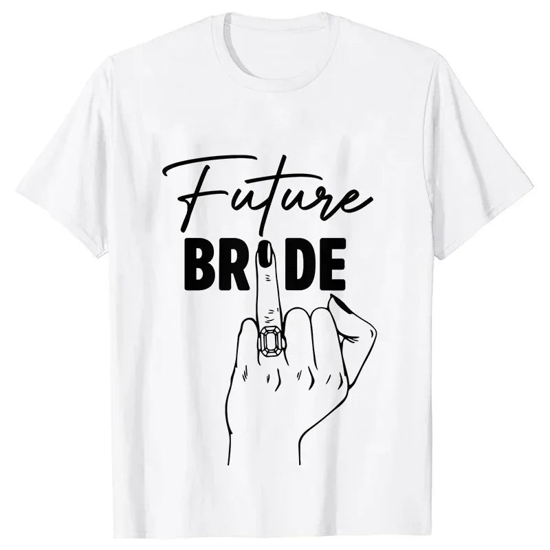 T-shirt EVJF Team Bride Doigt Bagué