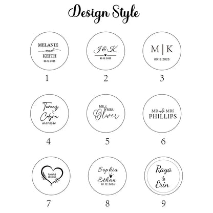 Boîte alliance miroir ronde personnalisée