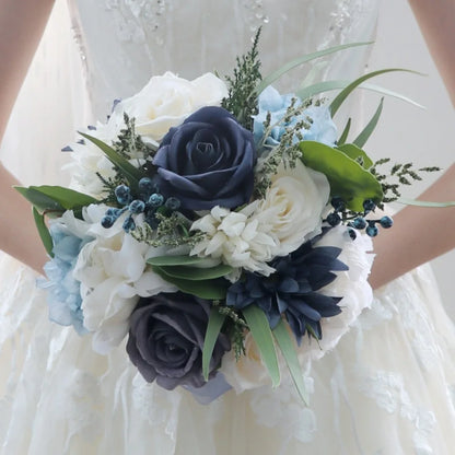 Bouquet de Mariée Artificiel Bleu