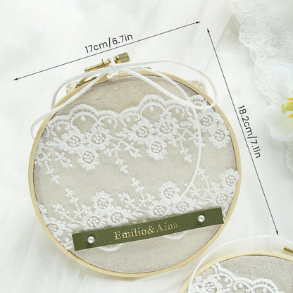 Coussin alliance monogramme doré tulle — vue 5
