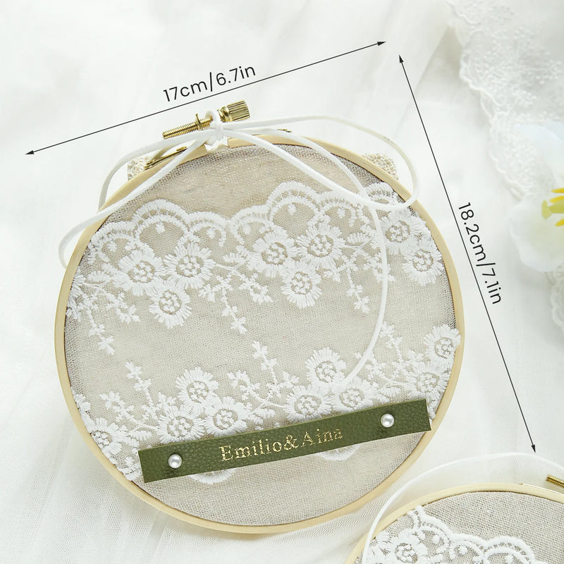 Coussin alliance monogramme doré tulle — vue 5