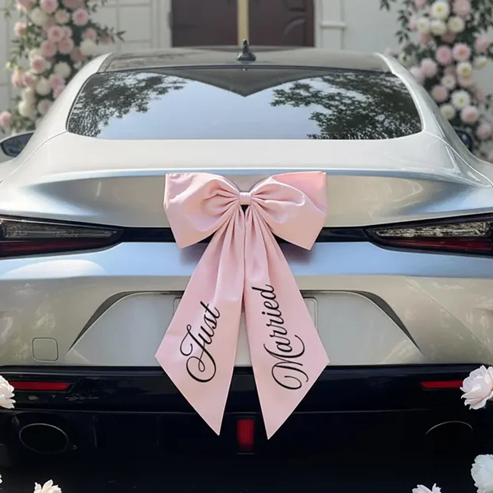 Grand Nœud Décoration Voiture Mariage — vue 7