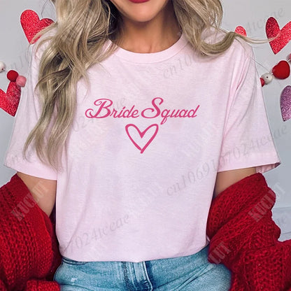 T-shirt EVJF Bride Squad à cœur
