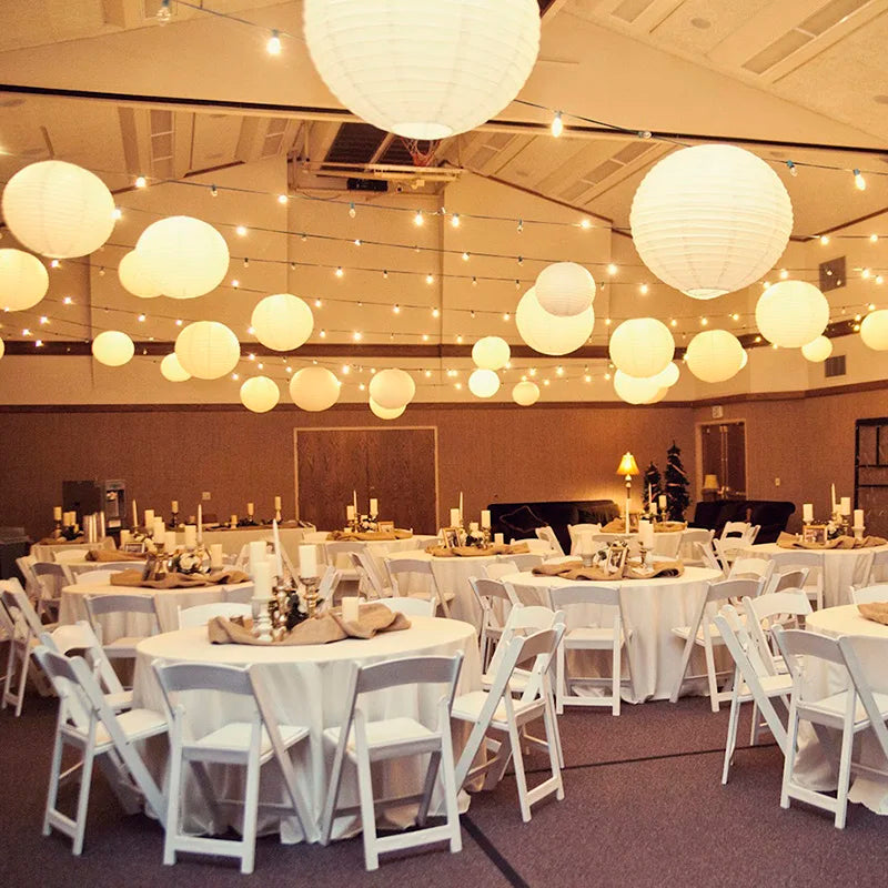 Lanternes Papier Mariage Suspendues