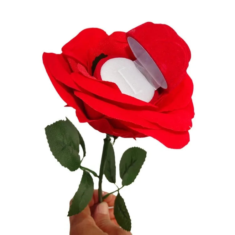 Boîte alliance rose flockée tige — vue 2
