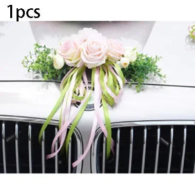 Kit Décoration Voiture Mariage Roses — vue 11