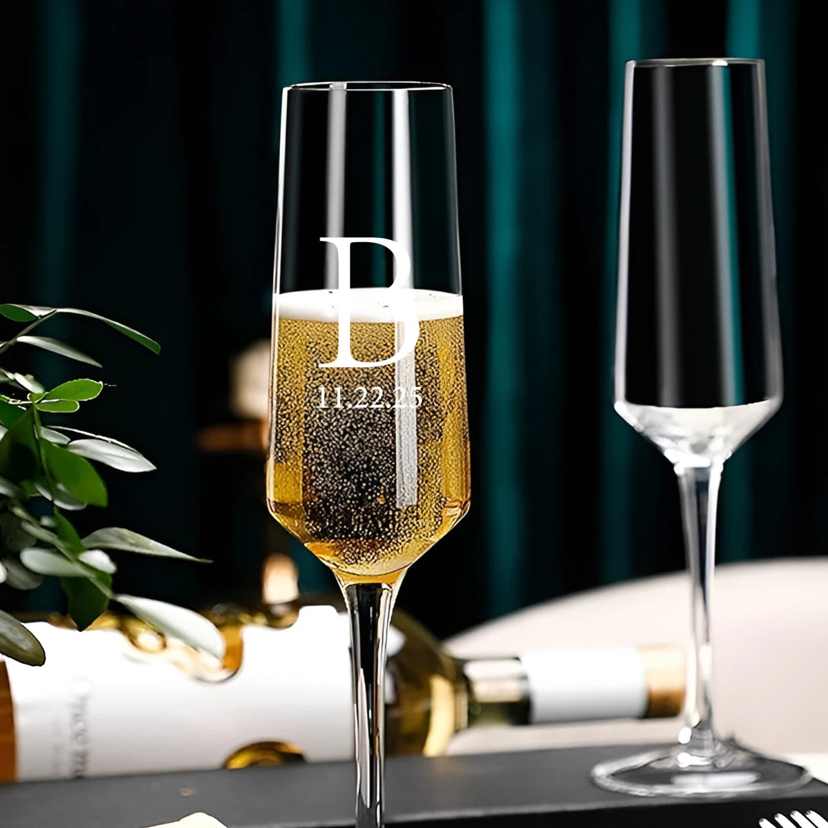 Flûte Champagne Mariage Gravée Personnalisée
