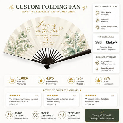 Éventail mariage personnalisable recto verso — vue 6