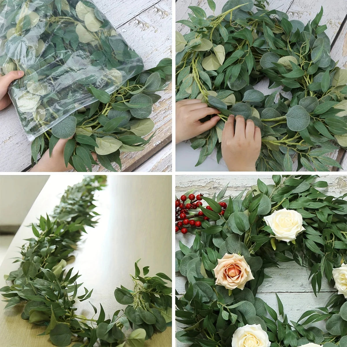 Guirlande d'Eucalyptus Artificiel Vert