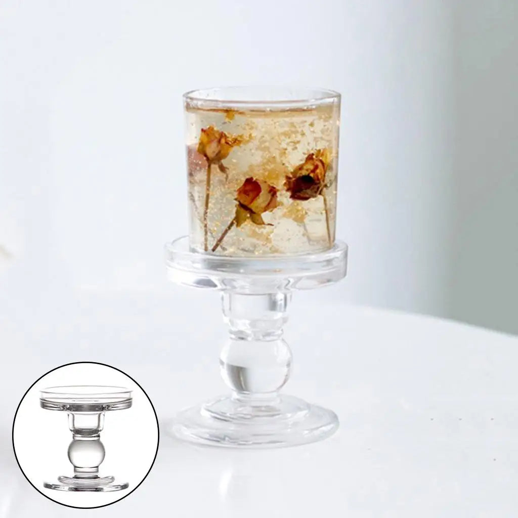 Bougeoir Mariage Verre Rétro Transparent — vue 3