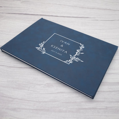 Livre d'Or Mariage Personnalisé Bleu Marine — vue 5