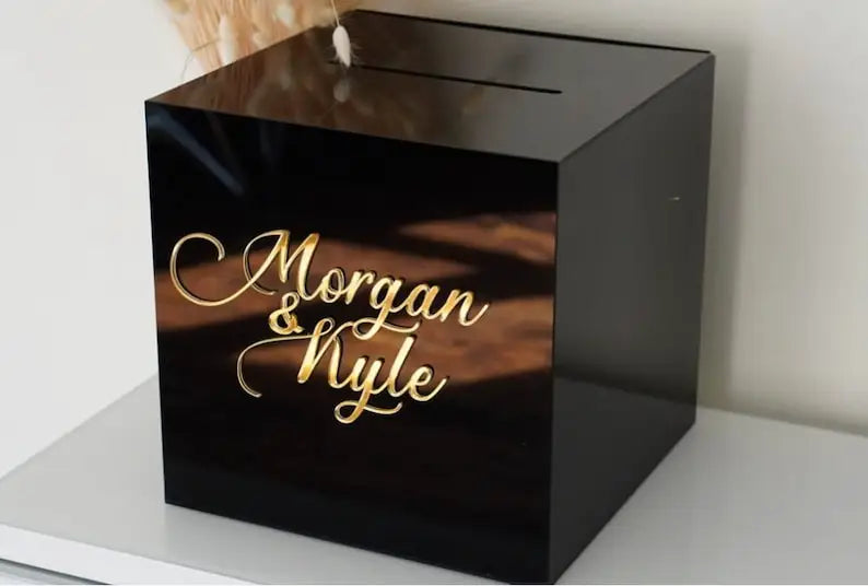 Urne mariage personnalisée acrylique transparente