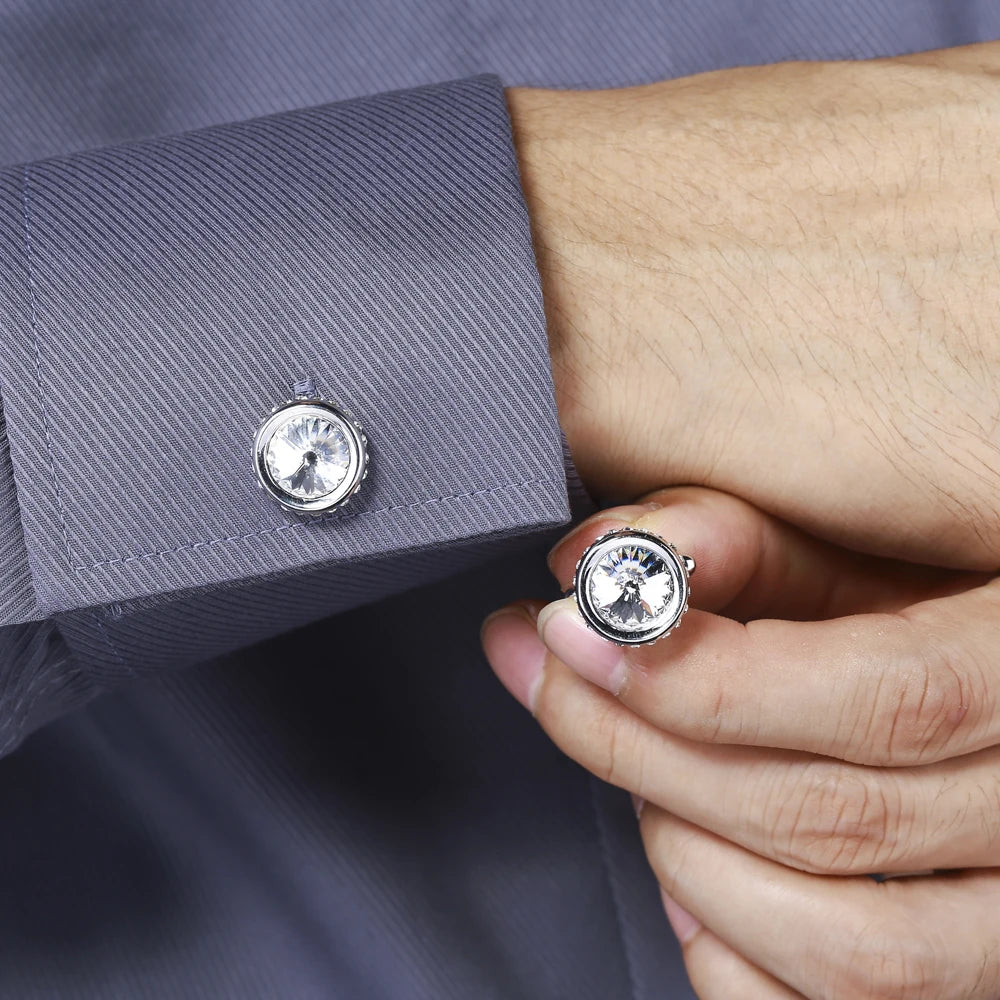 Boutons de manchette cristal pour marié — vue 4