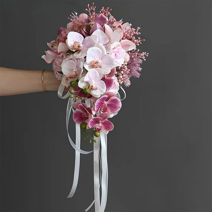 Bouquet de Mariée Cascade Orchidées