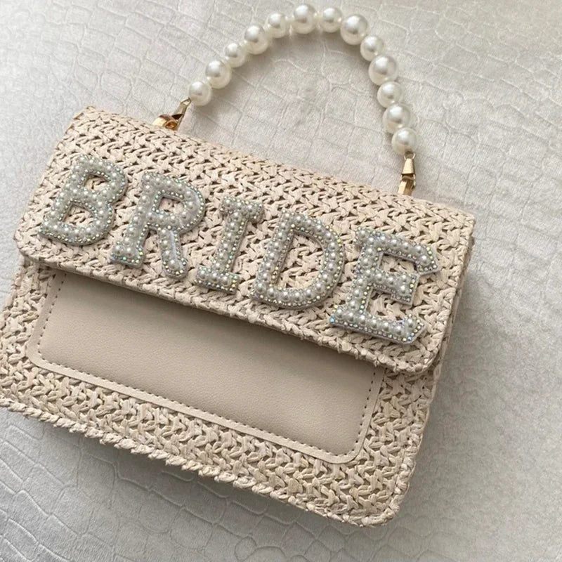 Sac Mariée Tressé à Perles