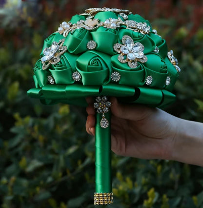 Bouquet de mariée satin et strass — vue 11