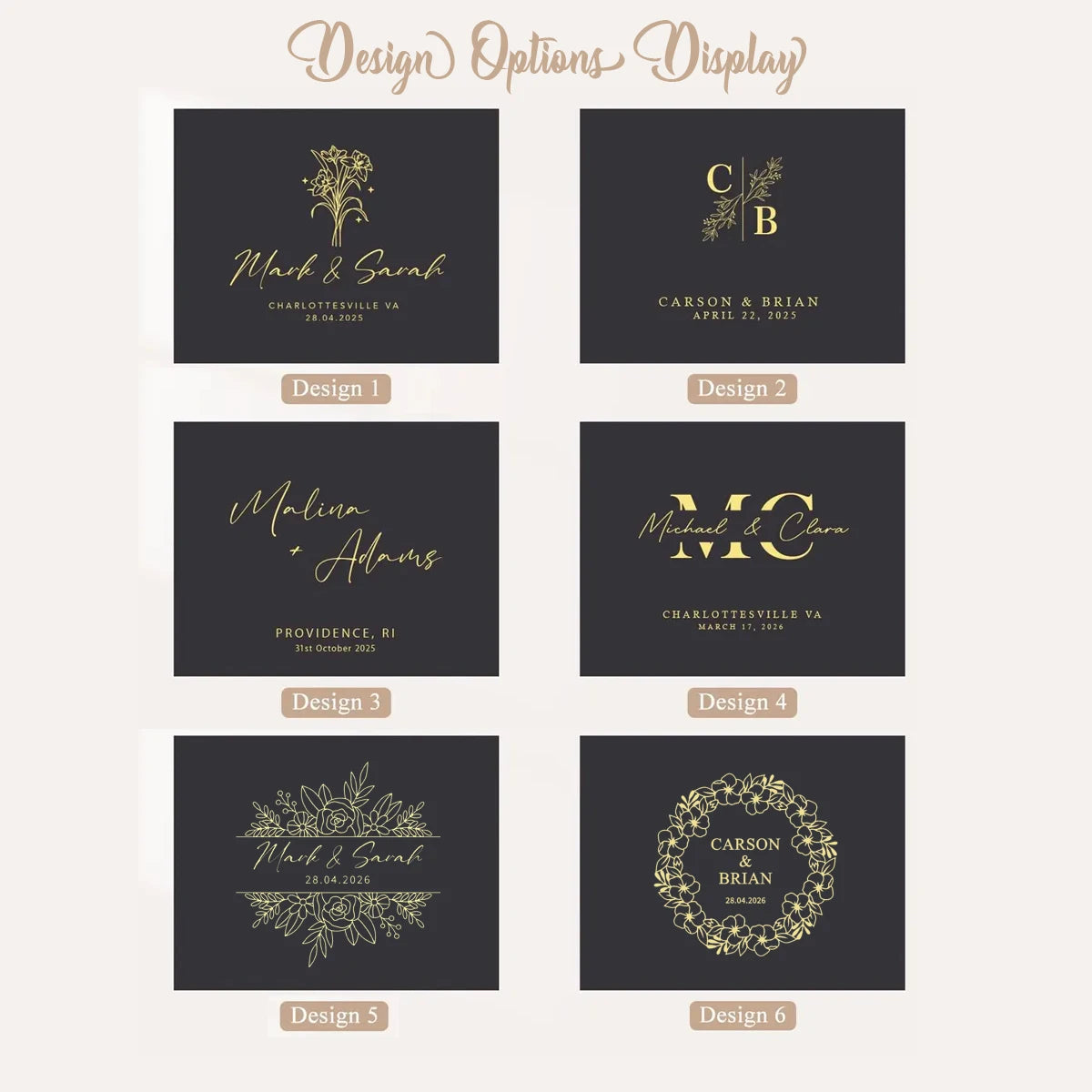 Livre d'Or Mariage Personnalisé Blanc ou Noir