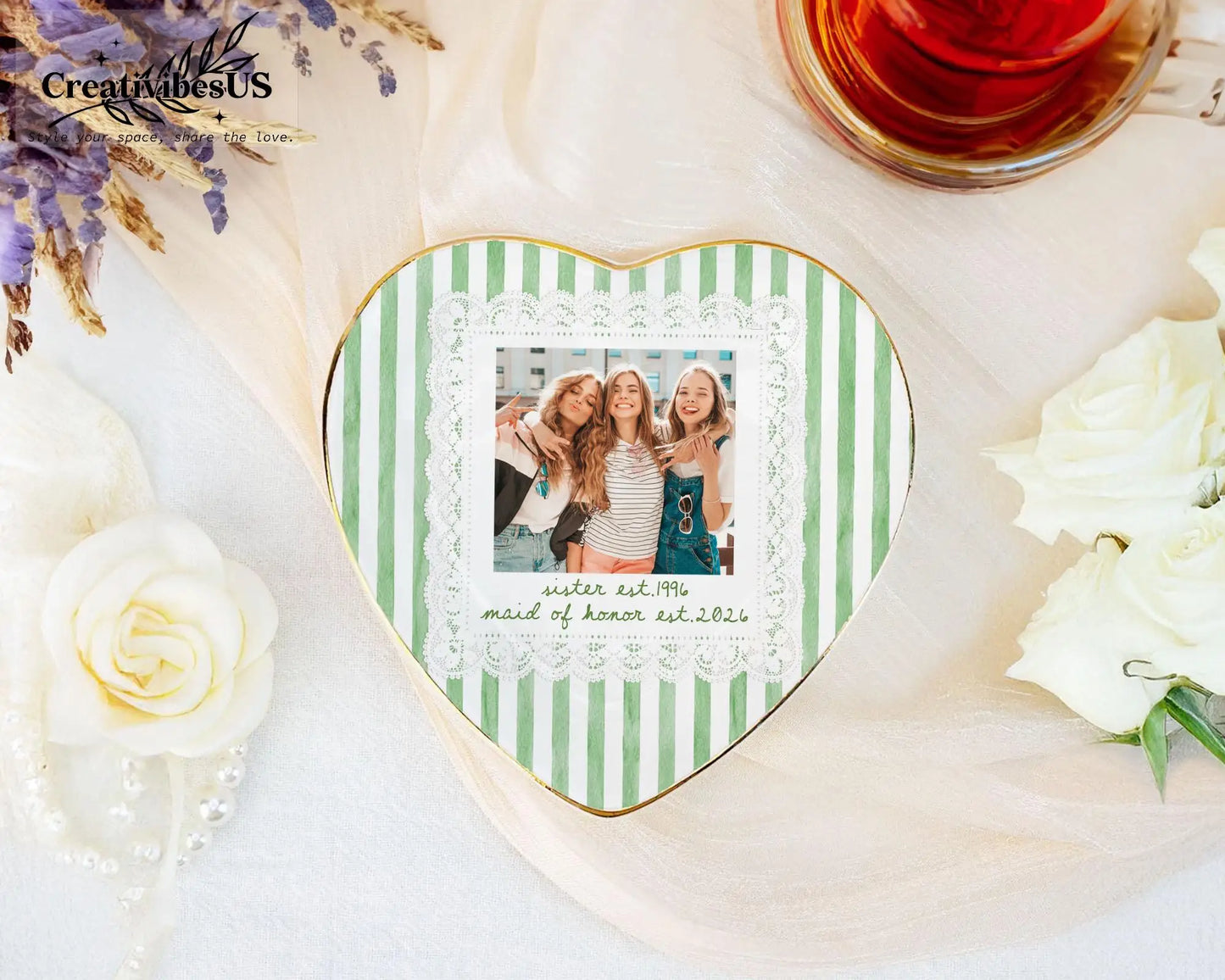 Vide-Poche Bague Photo Personnalisé Mariage