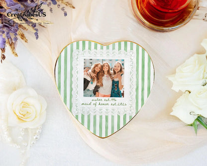 Vide-Poche Bague Photo Personnalisé Mariage