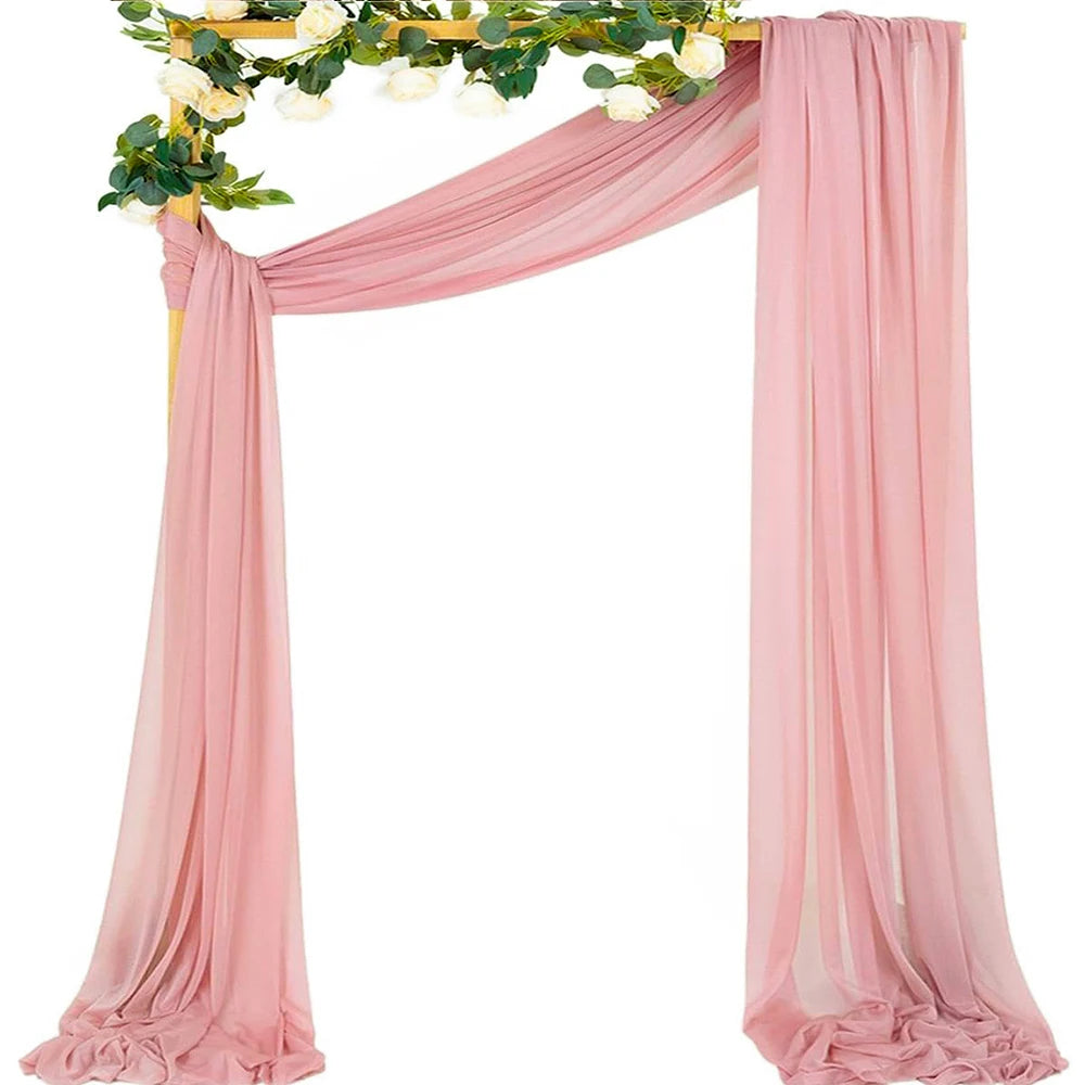 Voilage Arche Mariage Mousseline Fluide