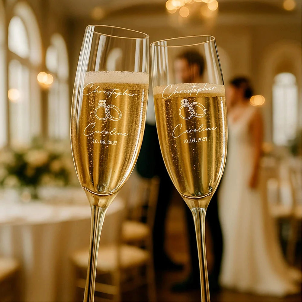 Flûtes Champagne Mariage Personnalisées Gravées — vue 5