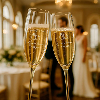 Flûtes Champagne Mariage Personnalisées Gravées — vue 5