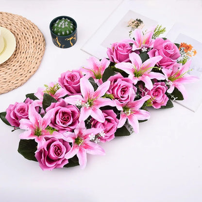 Rangée Roses et Lys Arche Mariage — vue 8