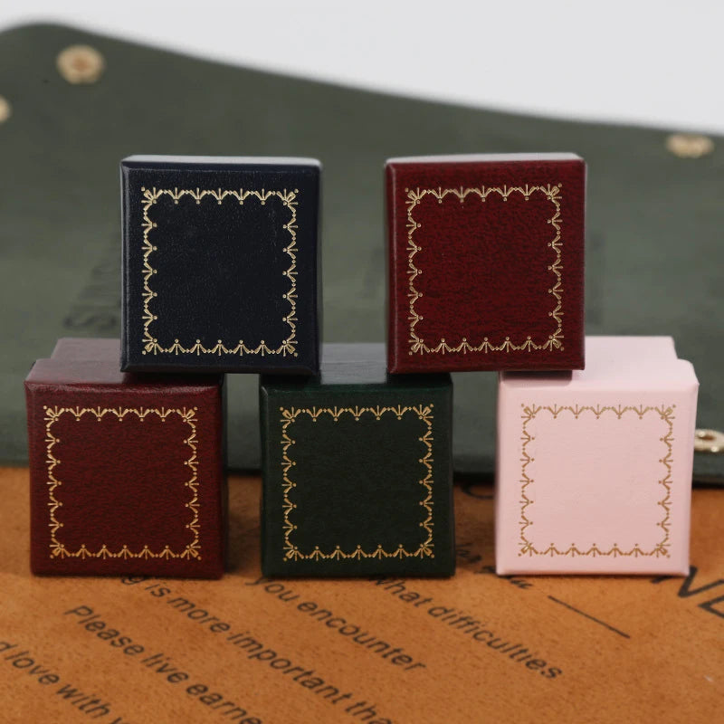 Écrin bague fiançailles vintage simili cuir — vue 6
