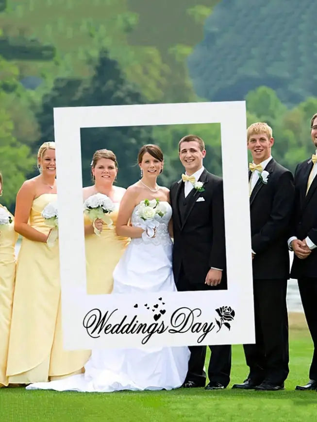 Cadre Photobooth Mariage Géant Blanc — vue 2