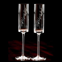 Flûte à Champagne Personnalisée Gravée Prénoms et Date