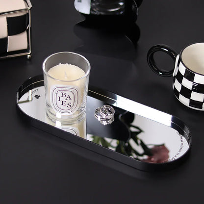 Plateau Miroir Ovale Décoration Mariage