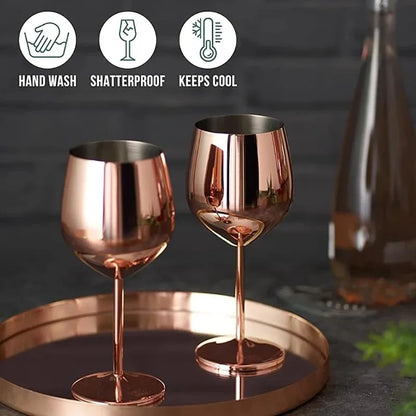 Verre à Vin Mariage en Inox 500 ml