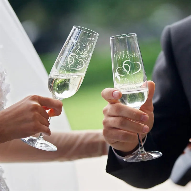 Flûtes mariage Monsieur Madame personnalisées