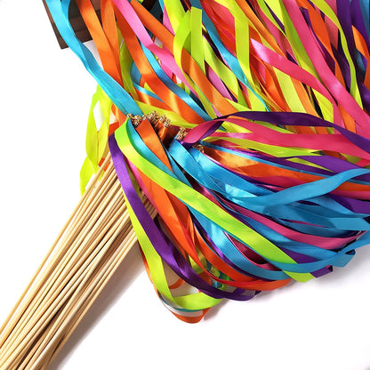 Baguettes ruban mariage multicolores