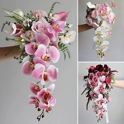 Bouquet de Mariée Cascade Orchidées