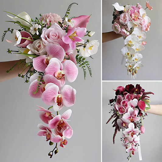 Bouquet de Mariée Cascade Orchidées