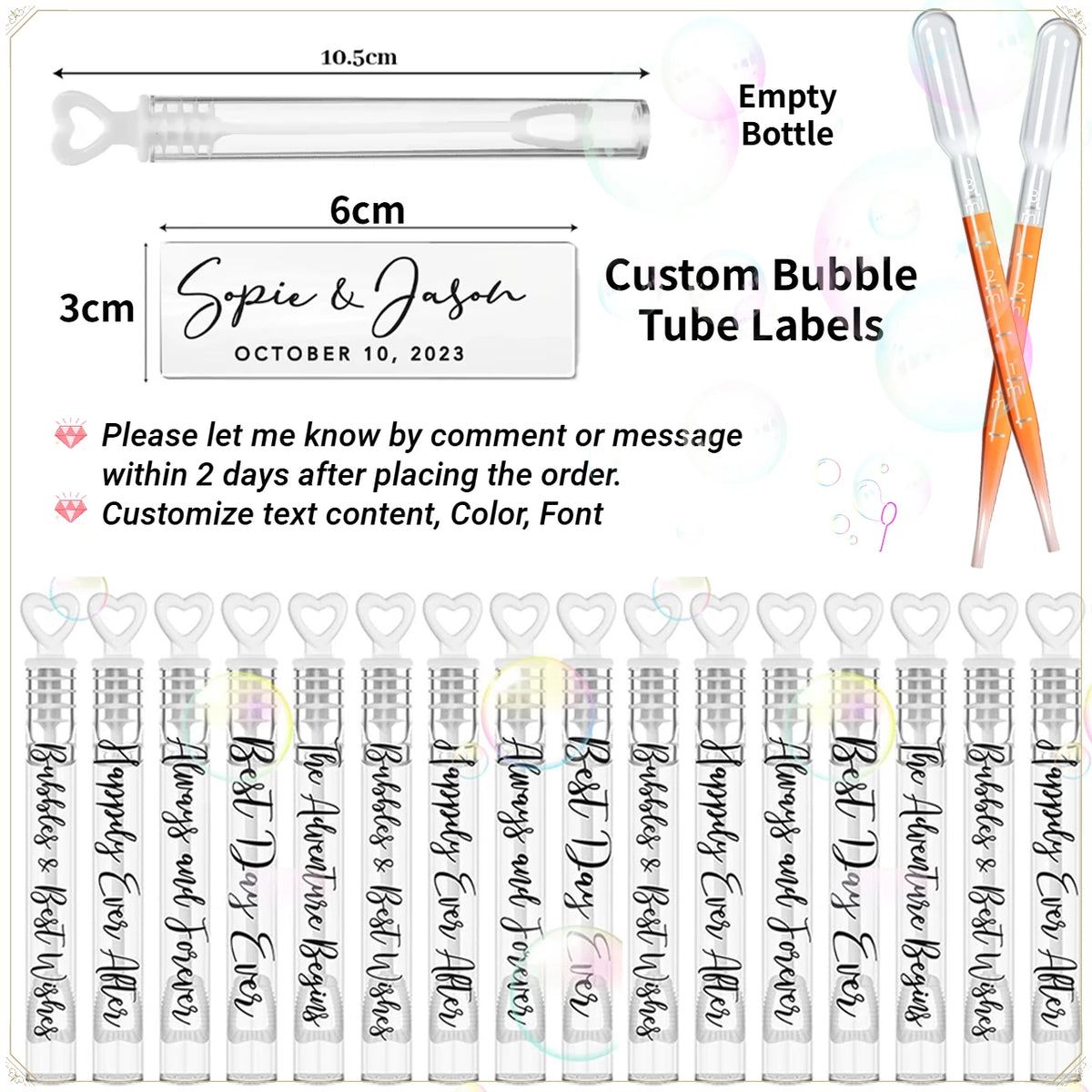 Bulles de savon mariage personnalisées