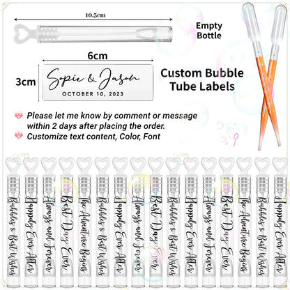 Bulles de savon mariage personnalisées