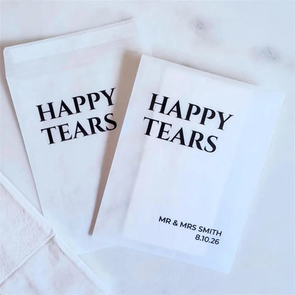 Pochettes mouchoirs larmes de joie mariage