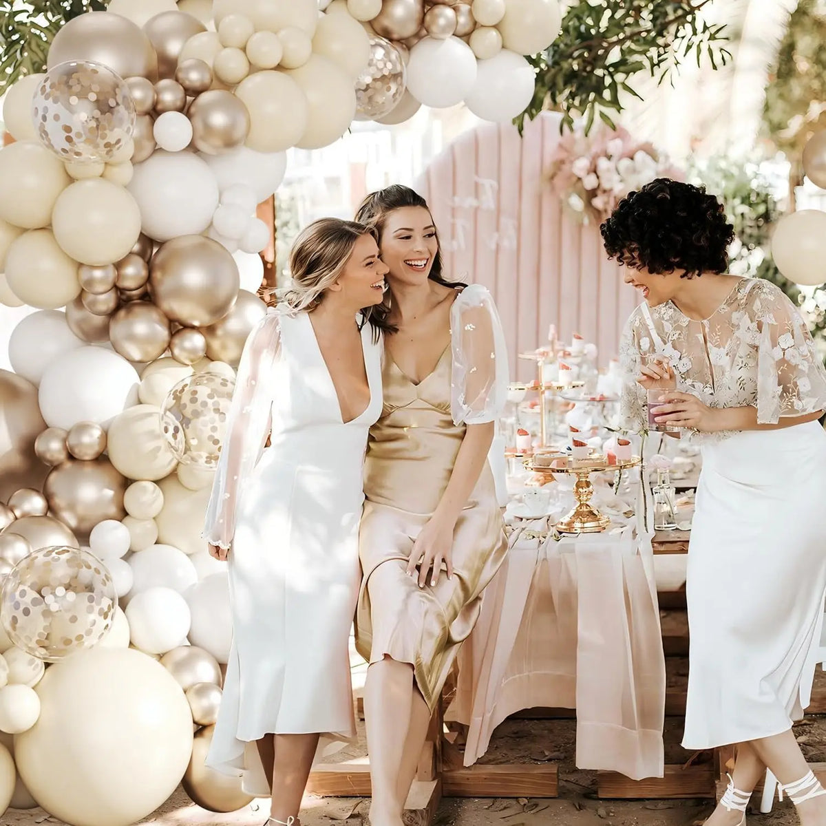 Arche Ballon Mariage Or Champagne — vue 5