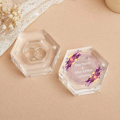 Boîte Alliance Acrylique Fleurs Personnalisée — vue 9