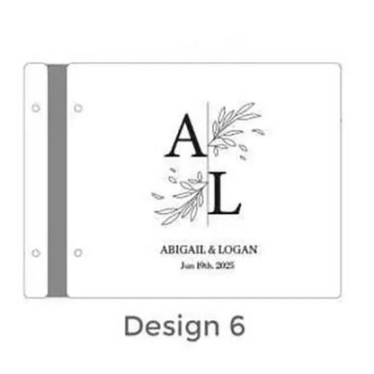 Livre d'or mariage bois pages épaisses — Modèle 6