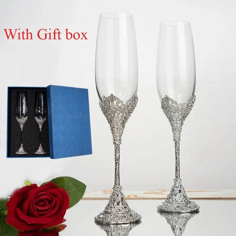 Flûte Champagne Mariage Cristal Strass — vue 3