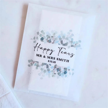 Pochettes mouchoirs larmes de joie mariage