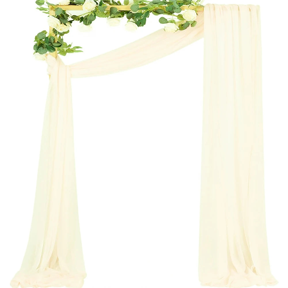 Voilage Arche Mariage Mousseline Fluide