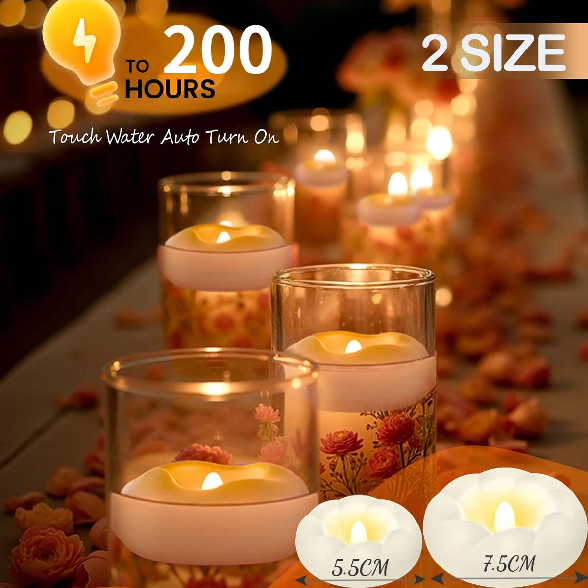 Bougies flottantes LED pour mariage — vue 4