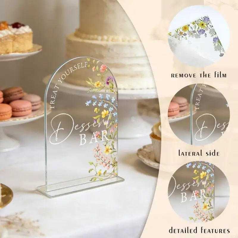 Panneau Dessert Mariage Acrylique Transparent