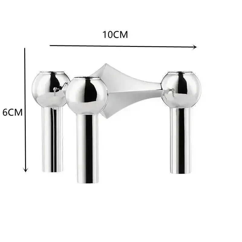 Bougeoir mariage métal modulaire empilable 3 bougies